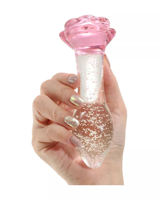 Lucent Glow in the Dark Rose Butt Plug - Just for you desires