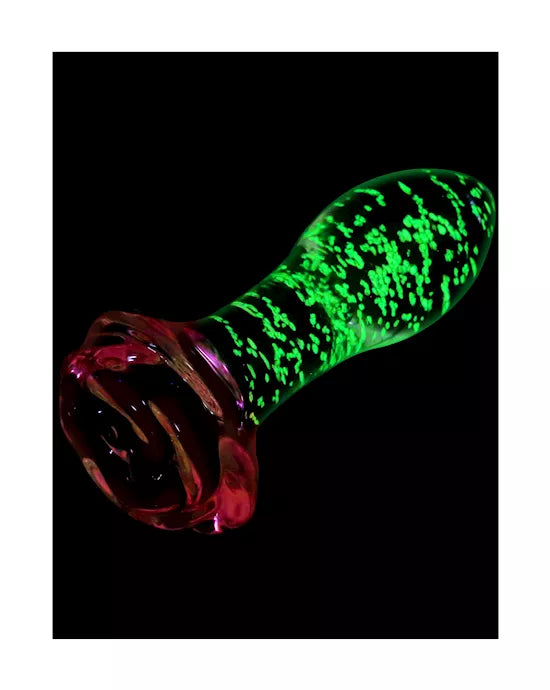 Lucent Glow in the Dark Rose Butt Plug - Just for you desires