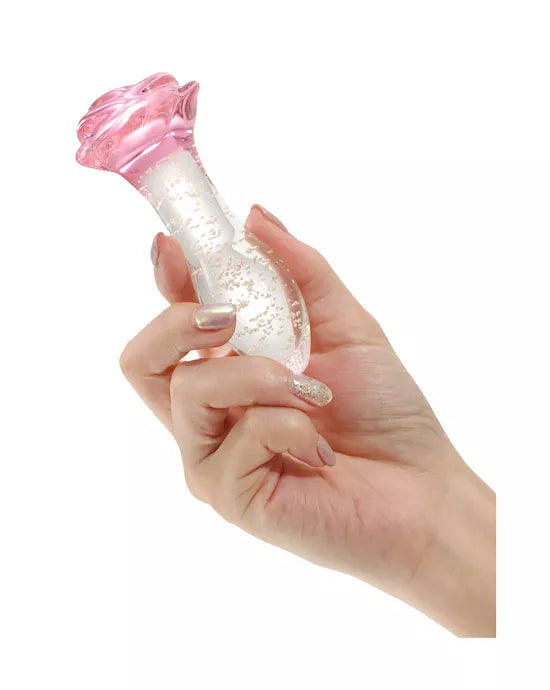 Lucent Glow in the Dark Rose Butt Plug - Just for you desires