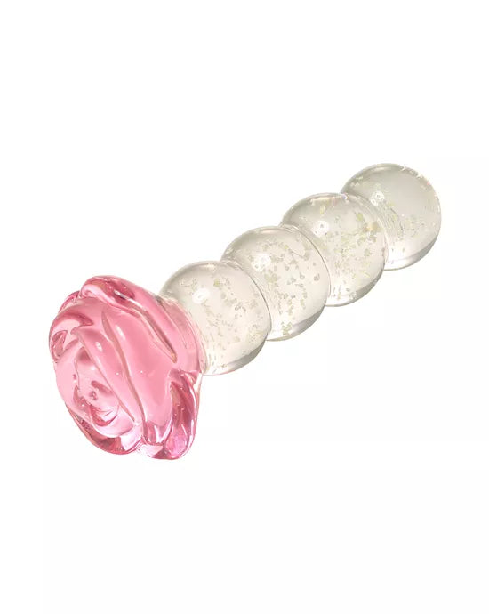 Lucent Glow in the Dark Beaded Rose Butt Plug - Just for you desires