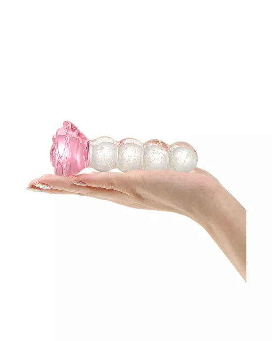 Lucent Glow in the Dark Beaded Rose Butt Plug - Just for you desires