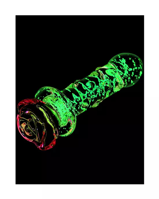 Lucent Glow in the Dark Rose Butt Plug - Just for you desires