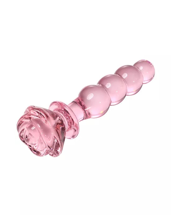 Lucent Rose Shaped Beaded Butt Plug - Just for you desires