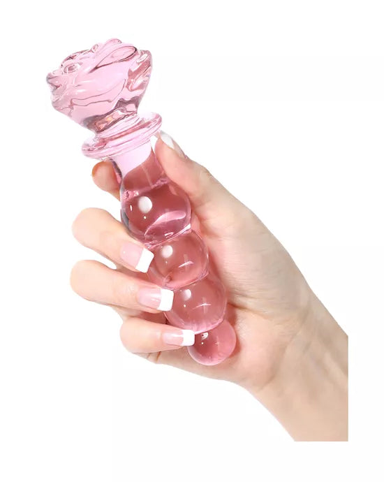 Lucent Rose Shaped Beaded Butt Plug - Just for you desires