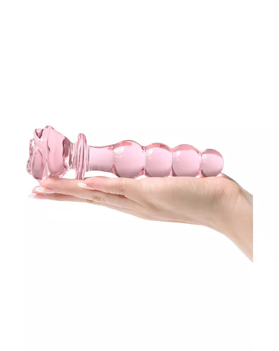 Lucent Rose Shaped Beaded Butt Plug - Just for you desires