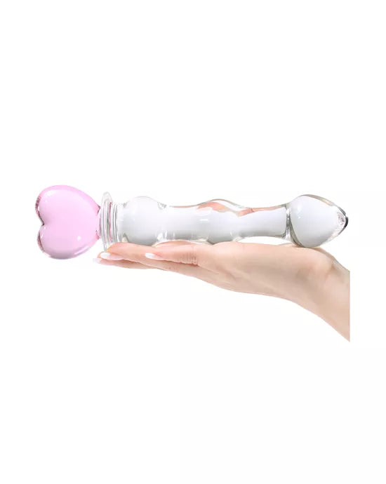 Lucent Heart Shaped Beaded Dildo - Just for you desires