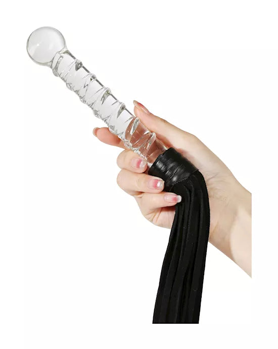 Lucent Glass Handle Whip - Just for you desires