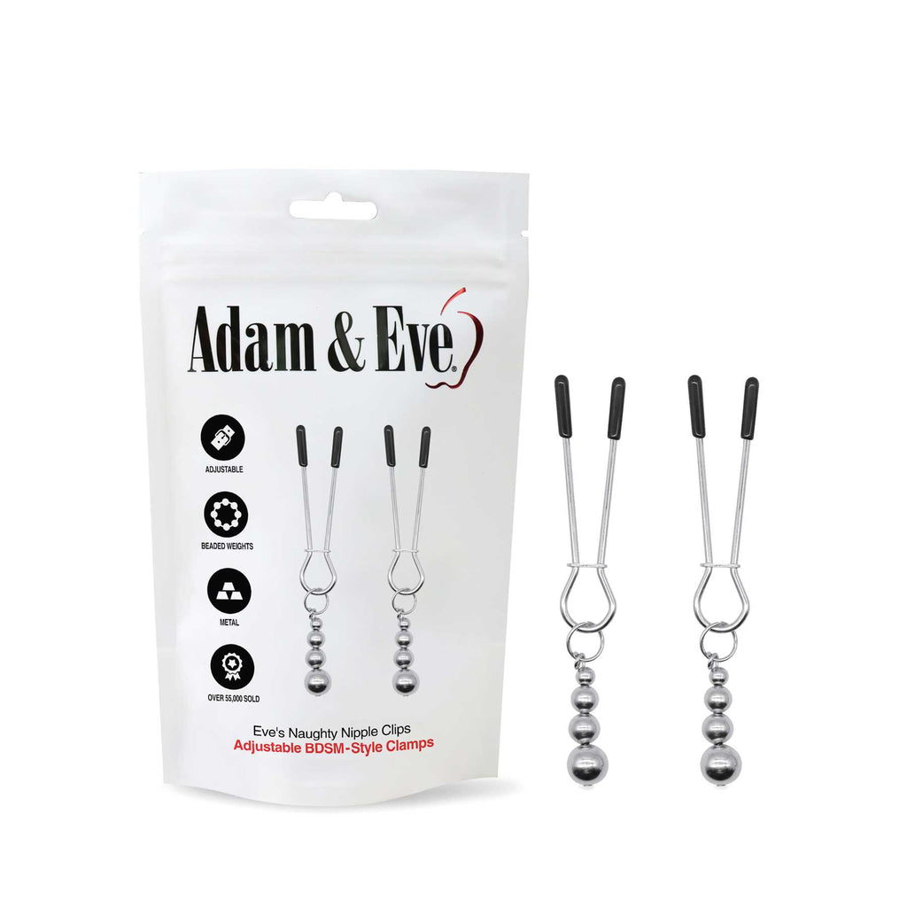 Adam & Eve Eve's Naughty Nipple Clips - Set of 2 - Just for you desires