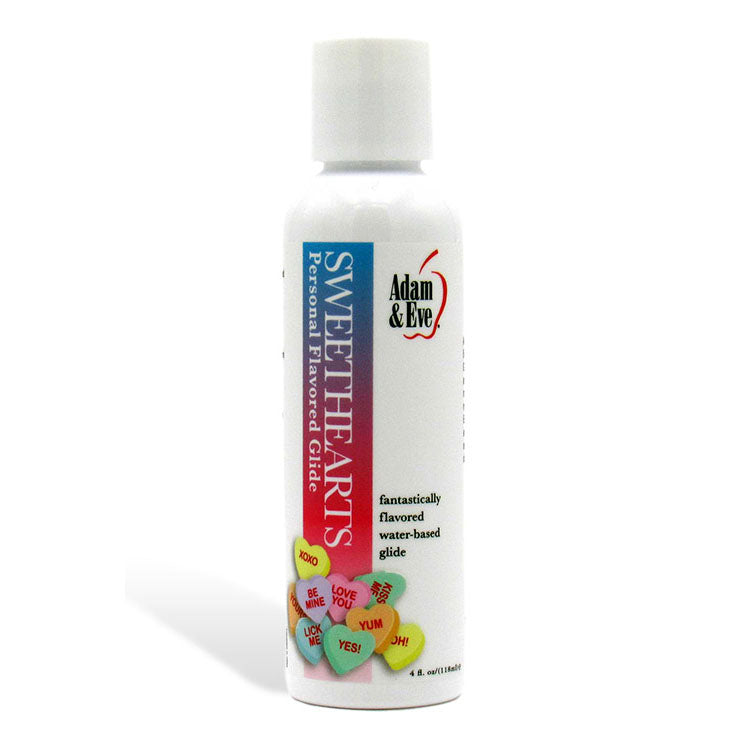 Adam & Eve SWEETHEARTS Lubricant - Candy Flavoured Water Based Lubricant - 118 ml Bottle - Just for you desires