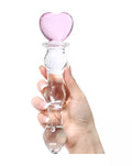 |Sweet Heart Beaded Glass Dildo - Just for you desires