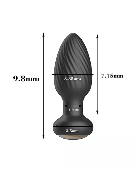 Gyrating anal plugwith remote control - Just for you desires