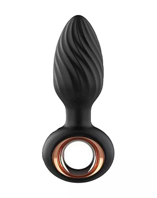 Gyrating anal plug with ring designremote control - Just for you desires