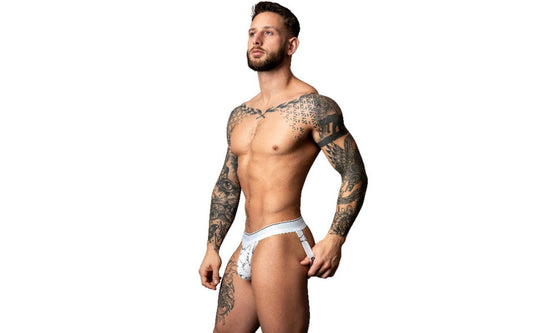 Male Power Marble Jock Strap White - Just for you desires