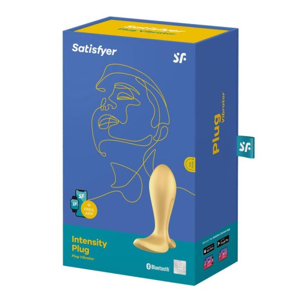 Satisfyer Intensity Plug - Gold USB Rechargeable Butt Plug with App Control - Just for you desires