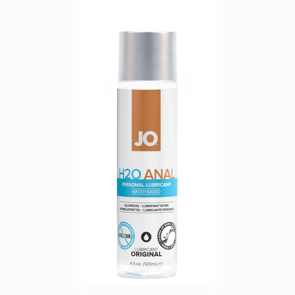 JO H2O Anal Lube - 120 mL - Water Based Anal Lubricant - 120 ml Bottle - Just for you desires