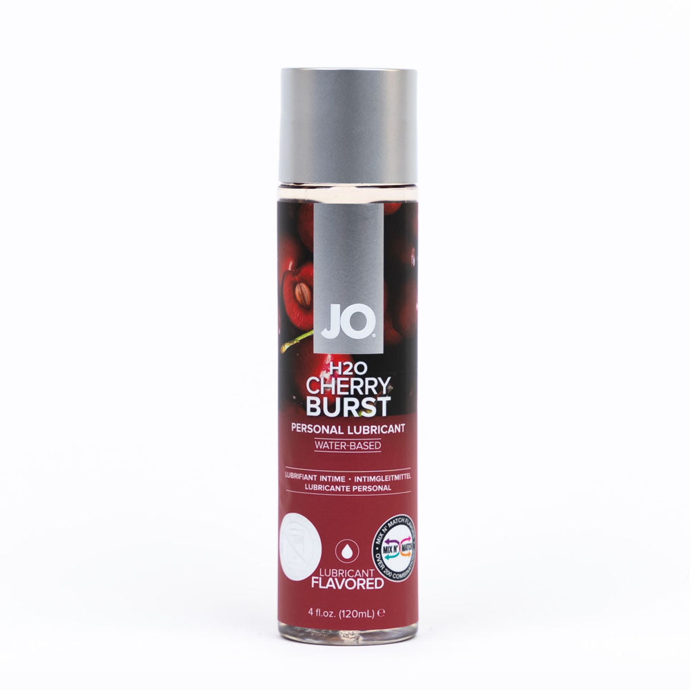 JO H2O Cherry Burst Lube - 120 mL - Cherry Flavoured Water Based Lubricant - 120 ml Bottle - Just for you desires