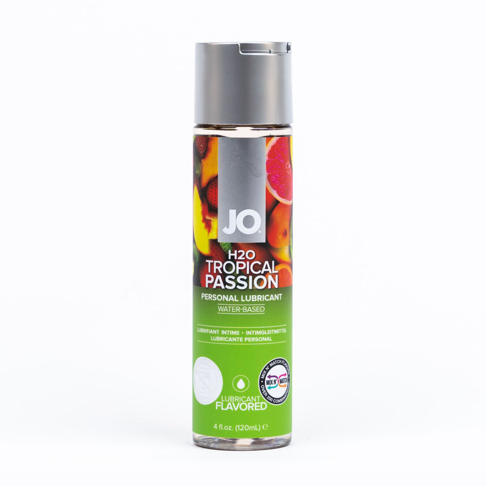JO H2O Tropical Passion Lube - 120 mL - Tropical Flavoured Water Based Lubricant - 120 ml Bottle - Just for you desires