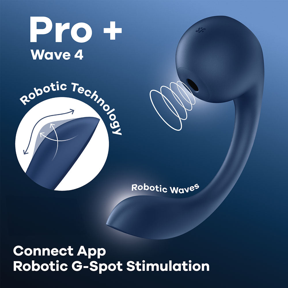 Satisfyer Pro+ Wave 4 Connect App Blue - Just for you desires