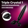 Satisfyer Triple Crystal 1 -  -  Glass 3-in-1 Butt Plug - Just for you desires