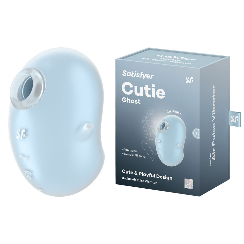 Satisfyer Cutie Ghost - Blue - Blue USB Rechargeable Air Pulse Stimulator - Just for you desires