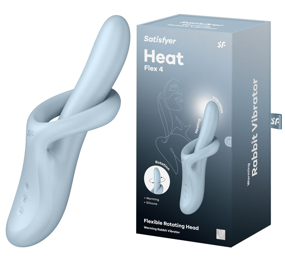 Satisfyer Heat Flex 4 (Blue) Warming Rabbit Vibrator - Just for you desires