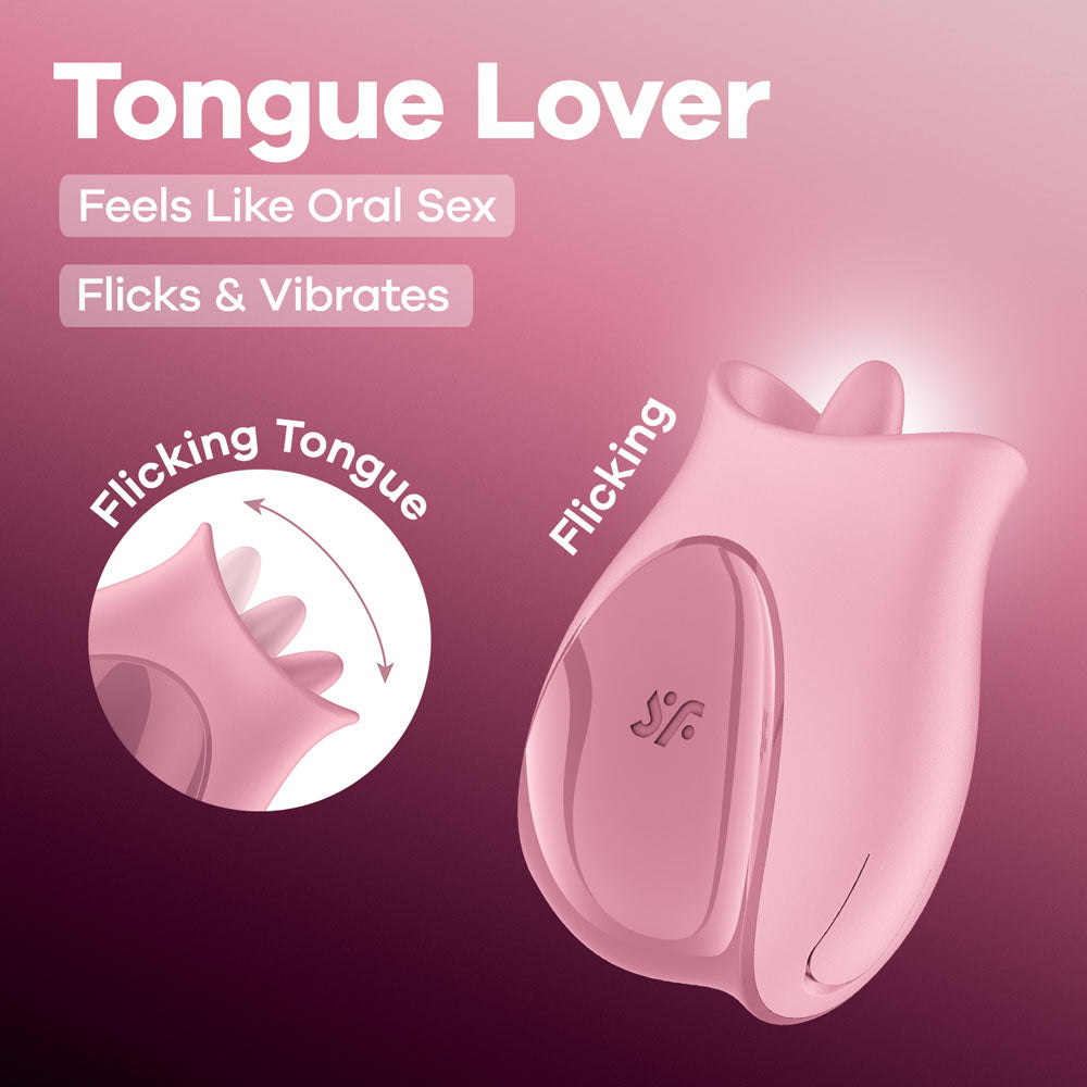 Satisfyer Tongue Lover - Pink USB Rechargeable Flicking Stimulator