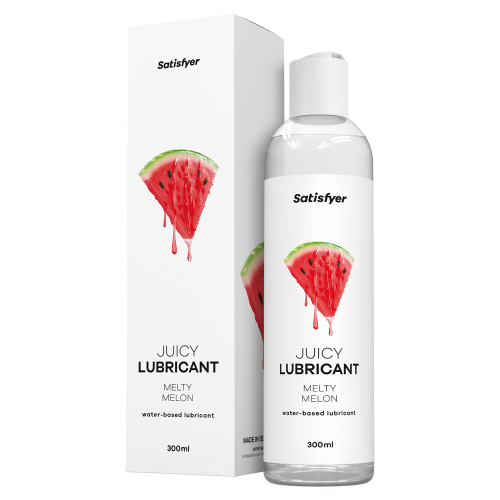 Satisfyer Juicy Lubricant 300 ml Melty Melon - Watermelon Scented Water Based Lubricant - 300 ml Bottle - Just for you desires