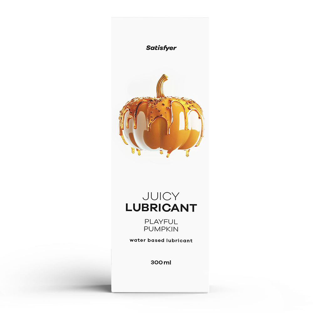 Satisfyer Juicy Lubricant 300 ml Playful Pumpkin - Pumpkin Spice Scented Water Based Lubricant - 300 ml Bottle - Just for you desires
