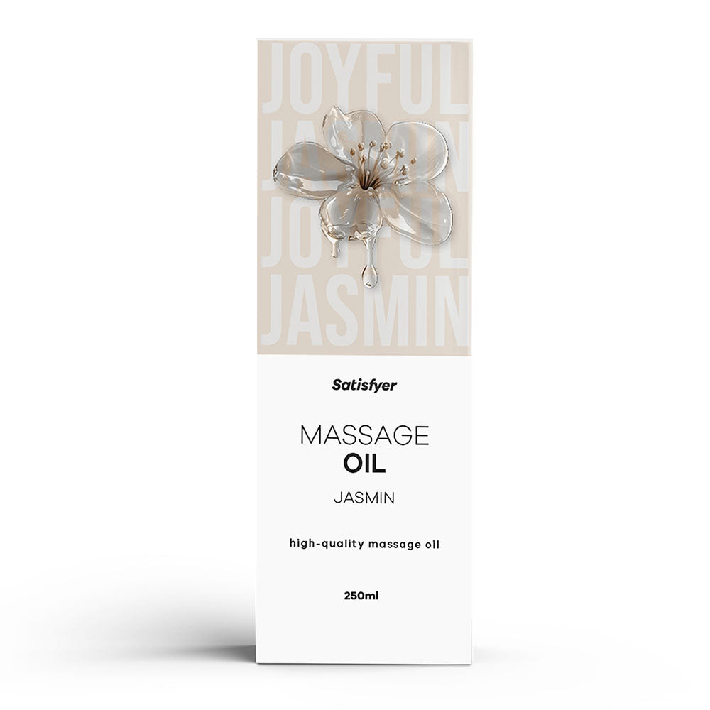 Satisfyer Massage Oil 250 ml Jasmine - Jasmine Scented Massage Oil - 250 ml Bottle - Just for you desires