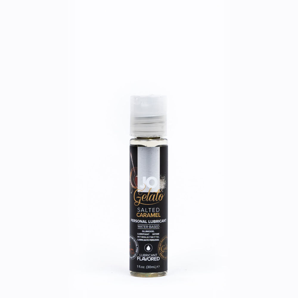 JO Gelato Salted Caramel Lube - 30 mL - Salted Caramel Flavoured Water Based Lubricant - 30 ml Bottle - Just for you desires