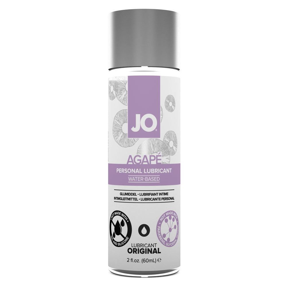 JO Agape Original Lube - 60 mL - Water Based Lubricant for Sensitive Skin - 60 ml Bottle - Just for you desires