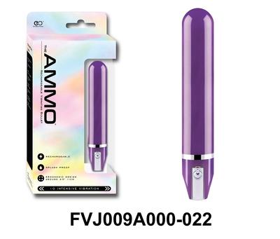 The Ammo 5"" Glossy Rechargeable Vibrator Purple