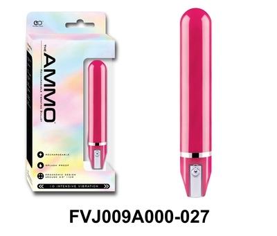 The Ammo 5"" Glossy Rechargeable Vibrator Pink