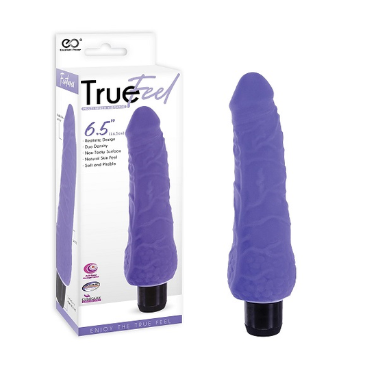 True Feel 6.5 Realistic Tpr Vibrator Purple - Just for you desires
