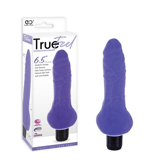 True Feel Realistic Tpr Vibrator 6.5"" Purple - Just for you desires