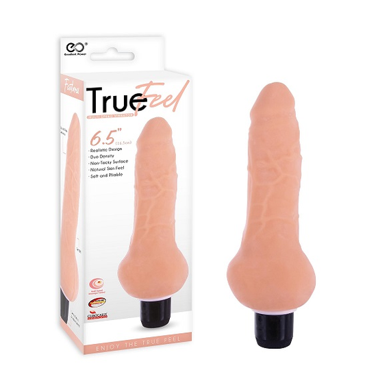 True Feel Realistic Tpr Vibrator 6.5"" Flesh - Just for you desires