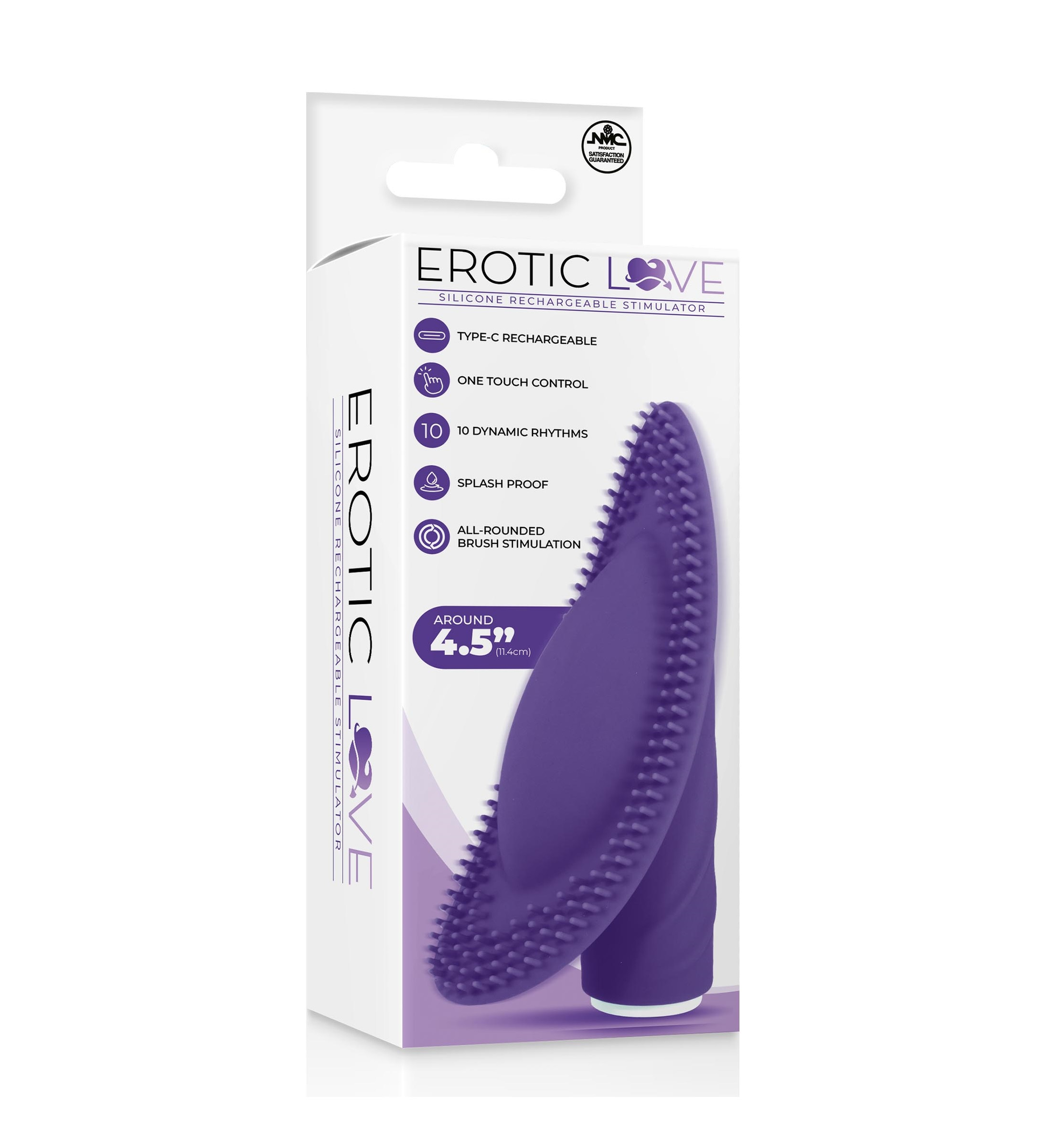 Silicone 10 Speed Rechargeable Vibrator Purple - Just for you desires