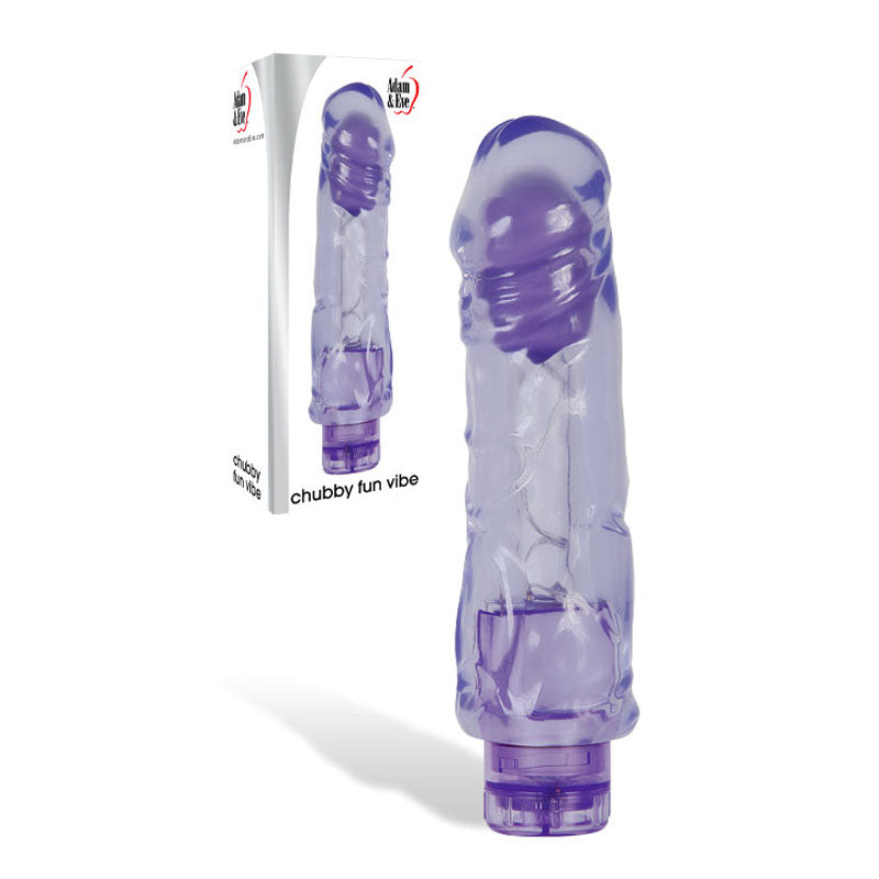 Adam & Eve Chubby Fun Vibe - Purple 22.9 cm (9'') Thick Vibrator - Just for you desires