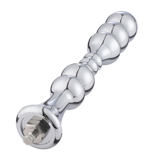HiSmith - 8.2" Aluminium Smooth Beaded Anal Dildo (KlicLok) - Just for you desires