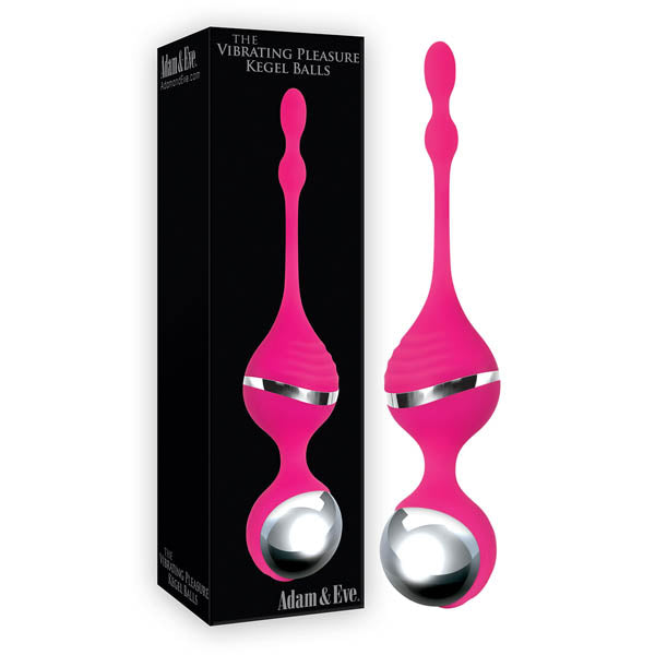 Adam & Eve Vibrating Pleasure Kegel Balls - Pink USB Rechargeable Kegel Balls - Just for you desires