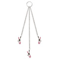 Adam & Eve Chain Me Up Kink Clamps - Metal Nipple and Clitoral Chain