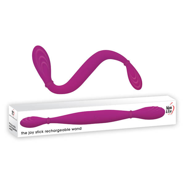 Adam & Eve The Joy Stick Rechargeable Wand - Purple 36.5 cm (14.5'') USB Rechargeable Dual Vibrating Double Dong - Just for you desires