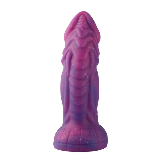 HiSmith - 8" Silicone Vibrating Pink and Purple Dildo (KlicLoK) - Just for you desires