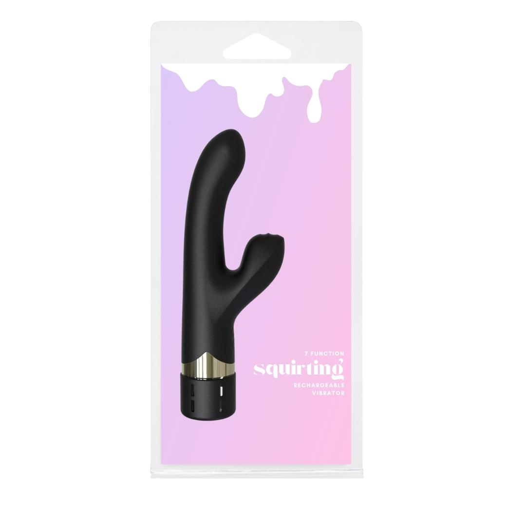 Squirting Vibrator Black - Just for you desires