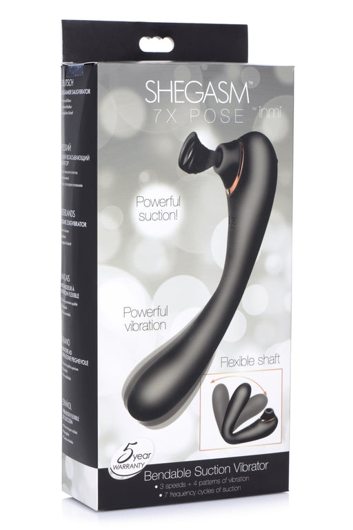 Inmi Shegasm 7 X Pose Bendable Suction Vibrator - Just for you desires