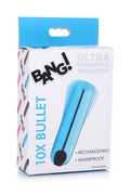 Bang! 10 X Rechargeable Vibrating Metallic Bullet Blue - Just for you desires