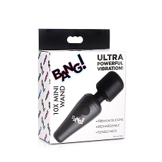 Bang! 10 X Vibrating Mini Silicone Wand Black - Just for you desires