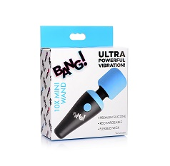 Bang! 10 X Vibrating Mini Silicone Wand Blue - Just for you desires