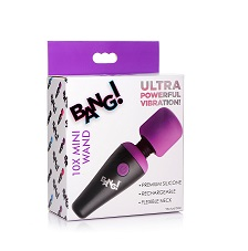 Bang! 10 X Vibrating Mini Silicone Wand Purple - Just for you desires