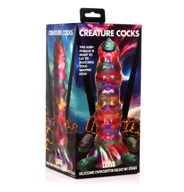 Creature Cock Larva Silicone Ovipositor Dildo W/ Eggs - Just for you desires